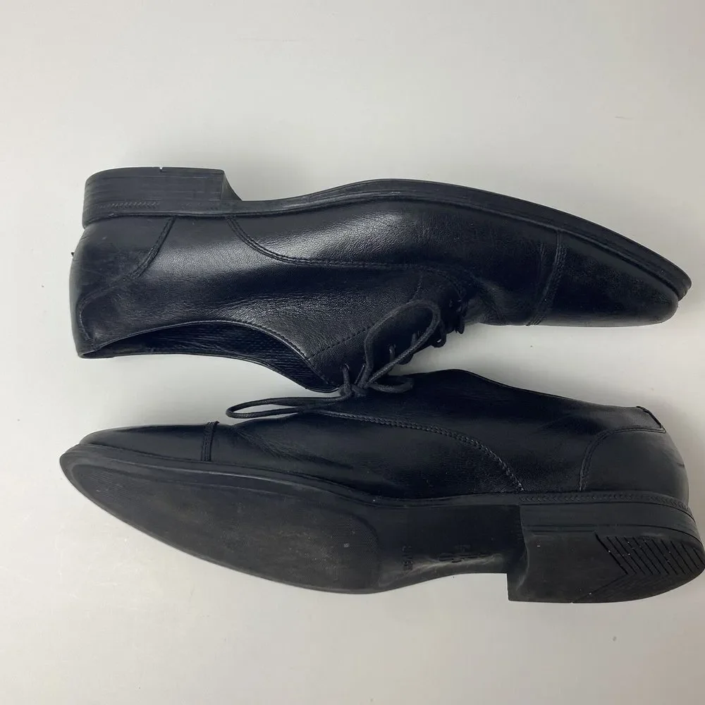 Cole Haan Men's 10.5 Air Adams Cap Toe black Leather Oxford Business dress Shoes